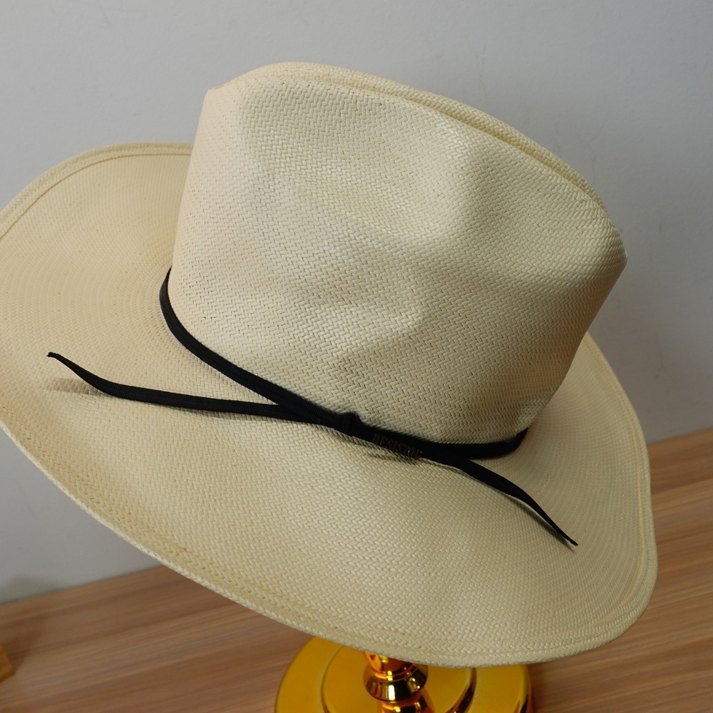 Resistol Cowboy Hat Boys Youth White Straw Western Rodeo Ranch USA Made OS 6 3/4